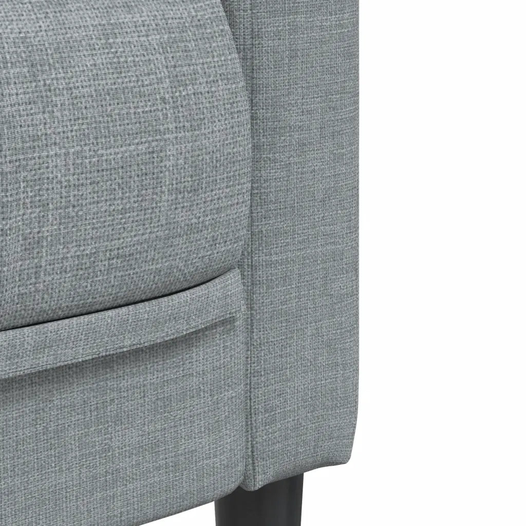 Poltrona Grigio Chiaro in Tessuto 372595