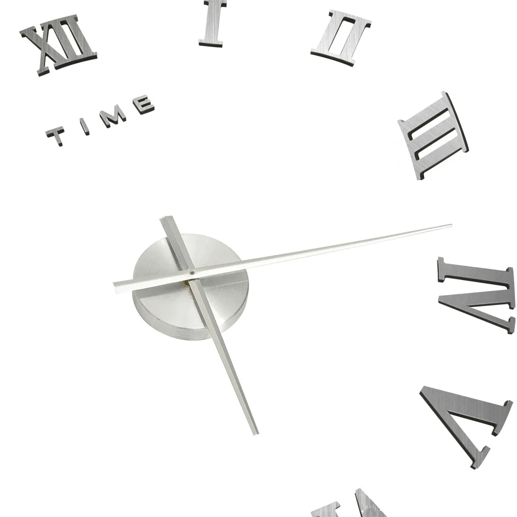 Orologio da Parete 3D Design Moderno Argento 100 cm XXL 325161