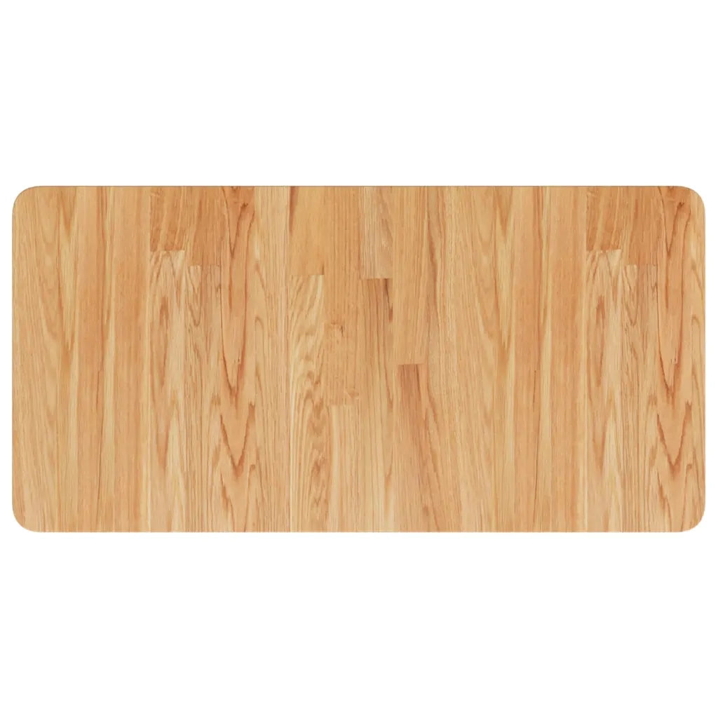 Piano Bagno Marrone Chiaro 80x40x1,5cm Legno Massello Trattato 343010