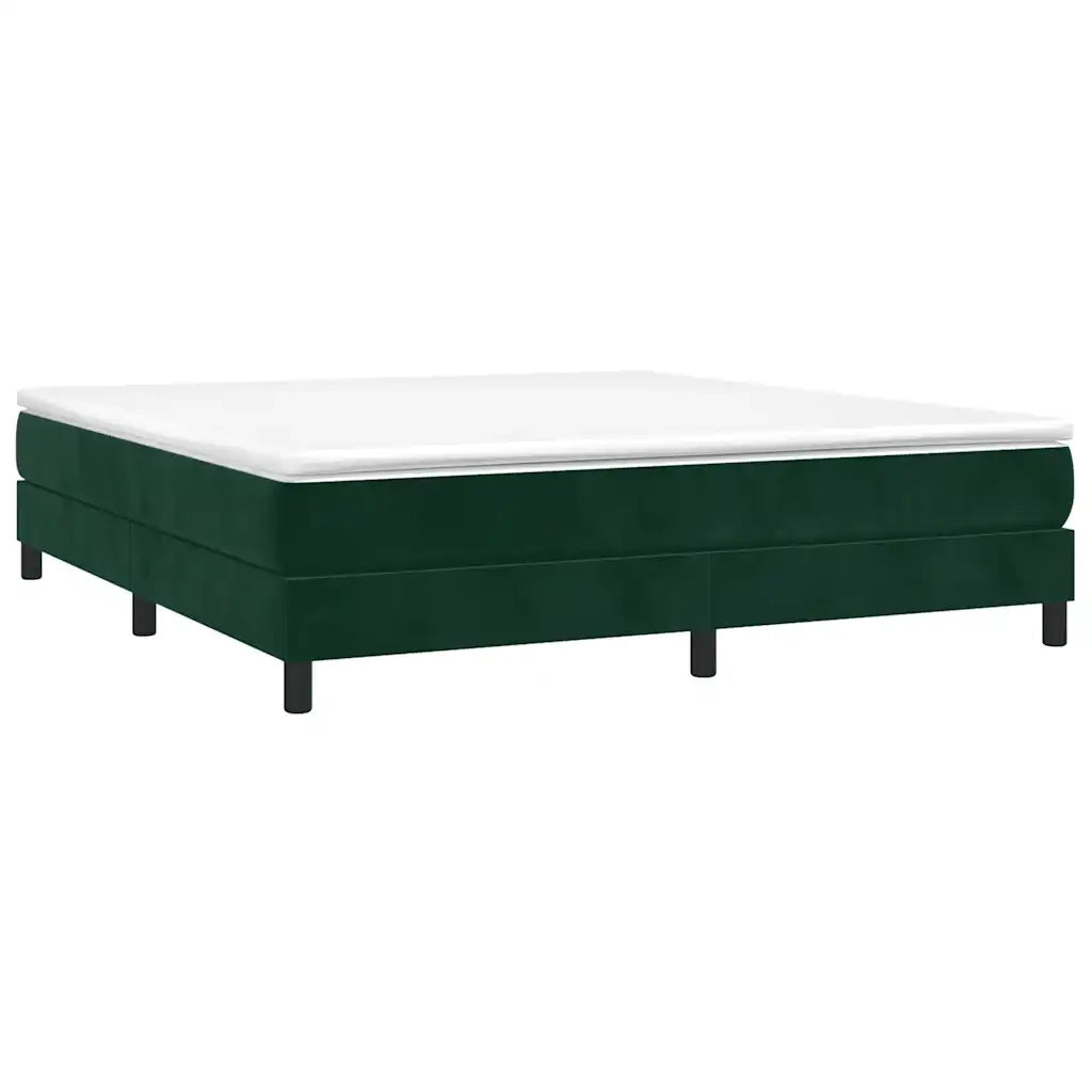 Struttura Letto a Rete a Molle-Giroletto Verde Scuro 160x200 cm in Velluto 958604