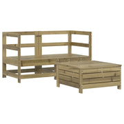 Set Divani da Giardino 3 pz | Set Salotto da Giardino in Legno Impregnato di Pino