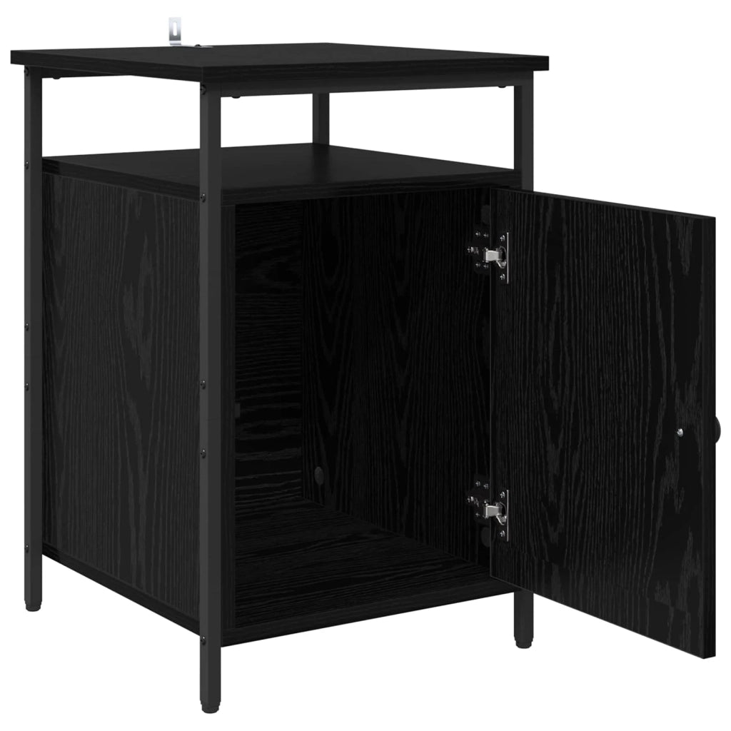 Armadio da Notte 2 pcs Rovere Nero 40 x 42 x 60cm