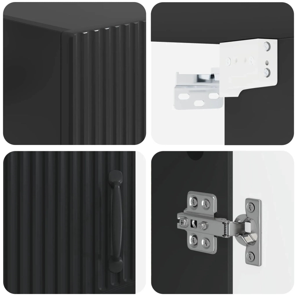 Armadio da bagno a muro HOORN Nero 30 x 31 x 59 cm 897246