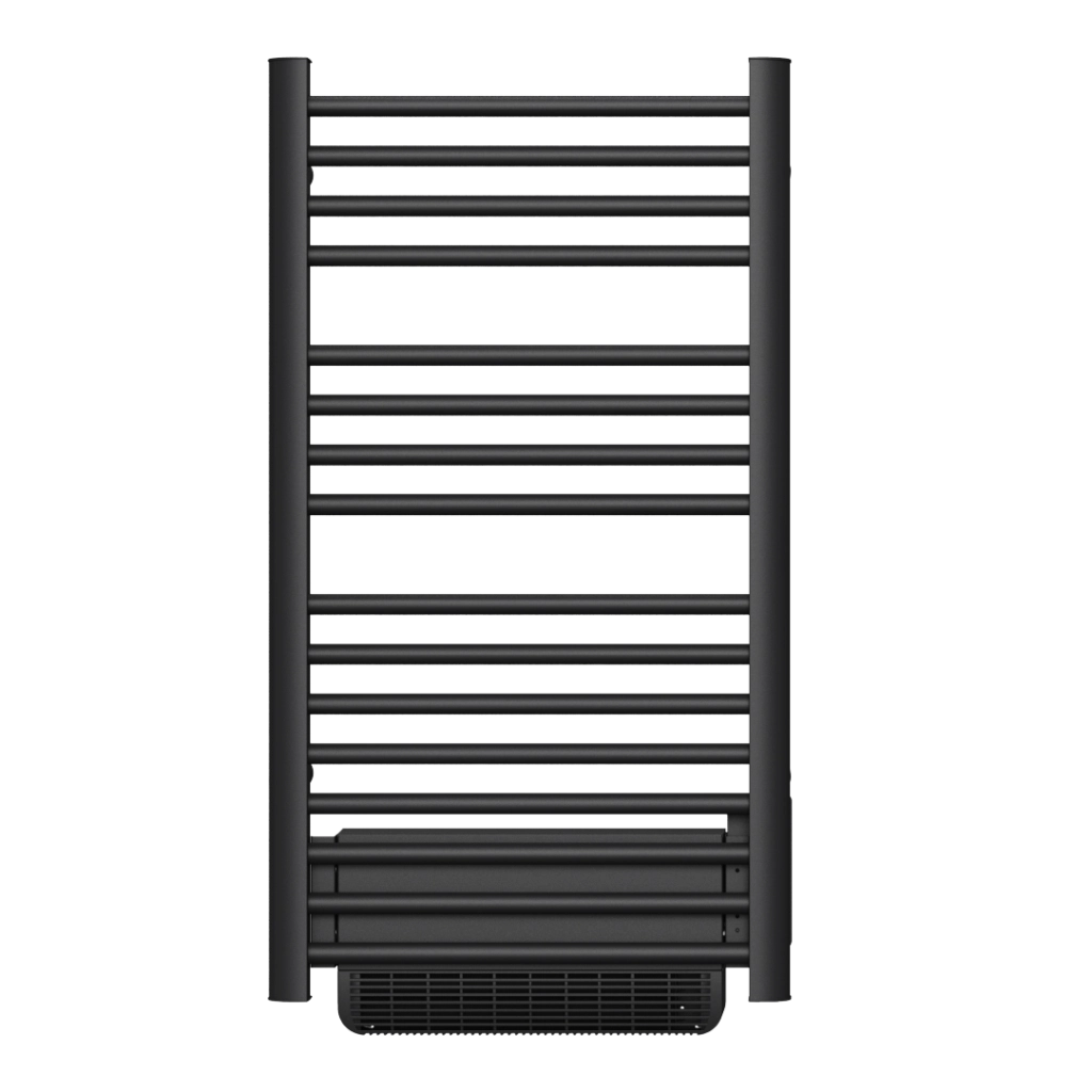 Scaldasalviette elettrico senza liquidi con soffiante 500W+1000W H.100,5xL54cm HESTIA nero