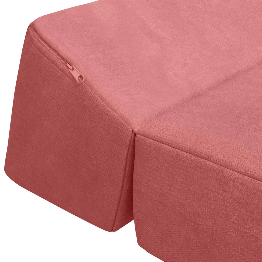 Divano Letto Pieghevole Rosa 60 x 70 x 41 cm Tessuto