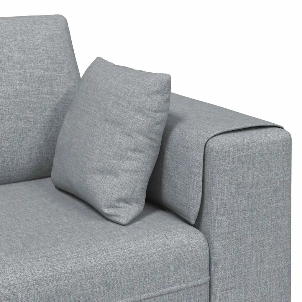 Divano in tessuto con cuscino Grigio chiaro 208 cm Tessuto