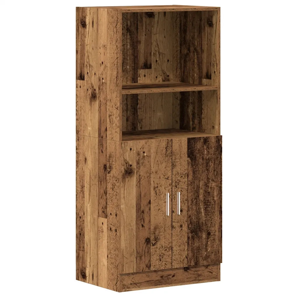 Set di Mobili da Cucina 3 pz-Armadietto Cucina Legno Antico in Truciolato