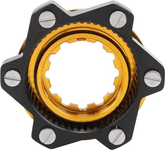 Adattatore Centerlock per bicicletta - Convertibile - Nero - Alluminio - 6 fori - Adattatore per disco rotante - Adatto per mountain bike