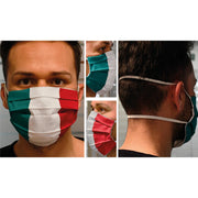 MASCHERINA IGIENICA PROTETTIVA RIUTILIZZABILE 'TRI cm. 19 x 8 - imbustata singola- 5 pezzi  - MADE IN ITALY
