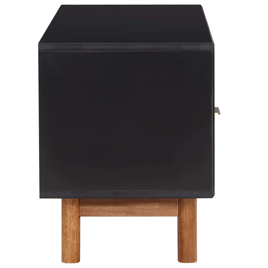 Mobile Porta TV-Credenza per TV 100x35x45 cm in Legno Massello di Acacia e MDF