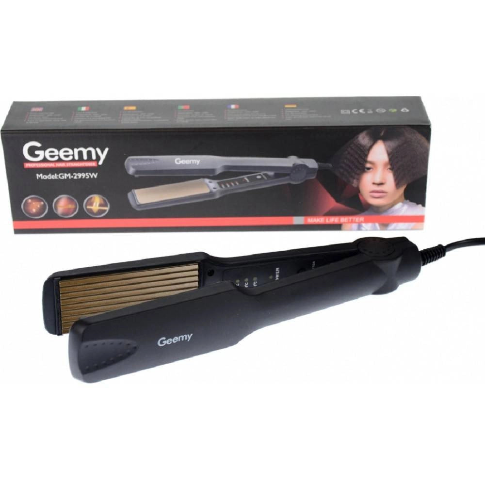 Trade Shop - Piastra Capelli Professionale In Ceramica Tormalina Ferro Effetto Onde Gm-2995w -