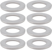 Set di lavatrici a 8 - Anelli piani 27x50x4mm - Acciaio inossidabile - Compatibile con asse 25mm - Resistente alla corrosione - Per trolley da vela - Anello