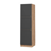 Mobile per forno da incasso Fame-Line Antracite-oro/Rovere dorato 60 cm Vicco