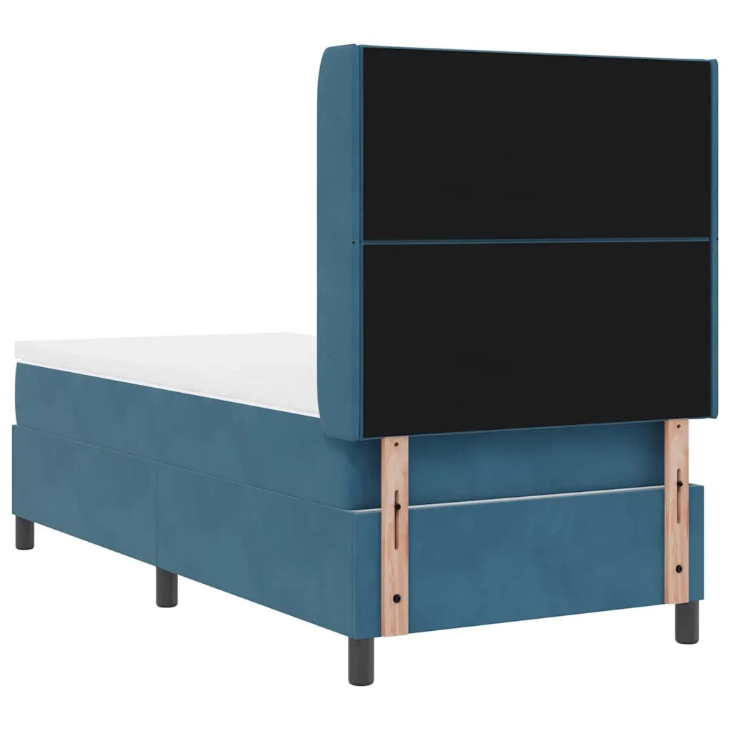 Letto a molle con strisce LED Blu 100 x 200 cm Velluto 3343914