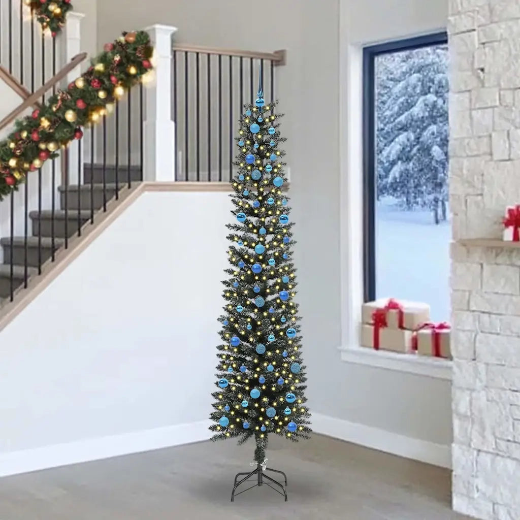 Albero di Natale artificiale con 300 LED Verde 240 cm 3395971