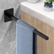 Supporto asciugamano senza forare, unico, supporto asciugamano per la stanza da bagno autoadesivo, supporto asciugamano in acciaio inox nero opac 39 cm