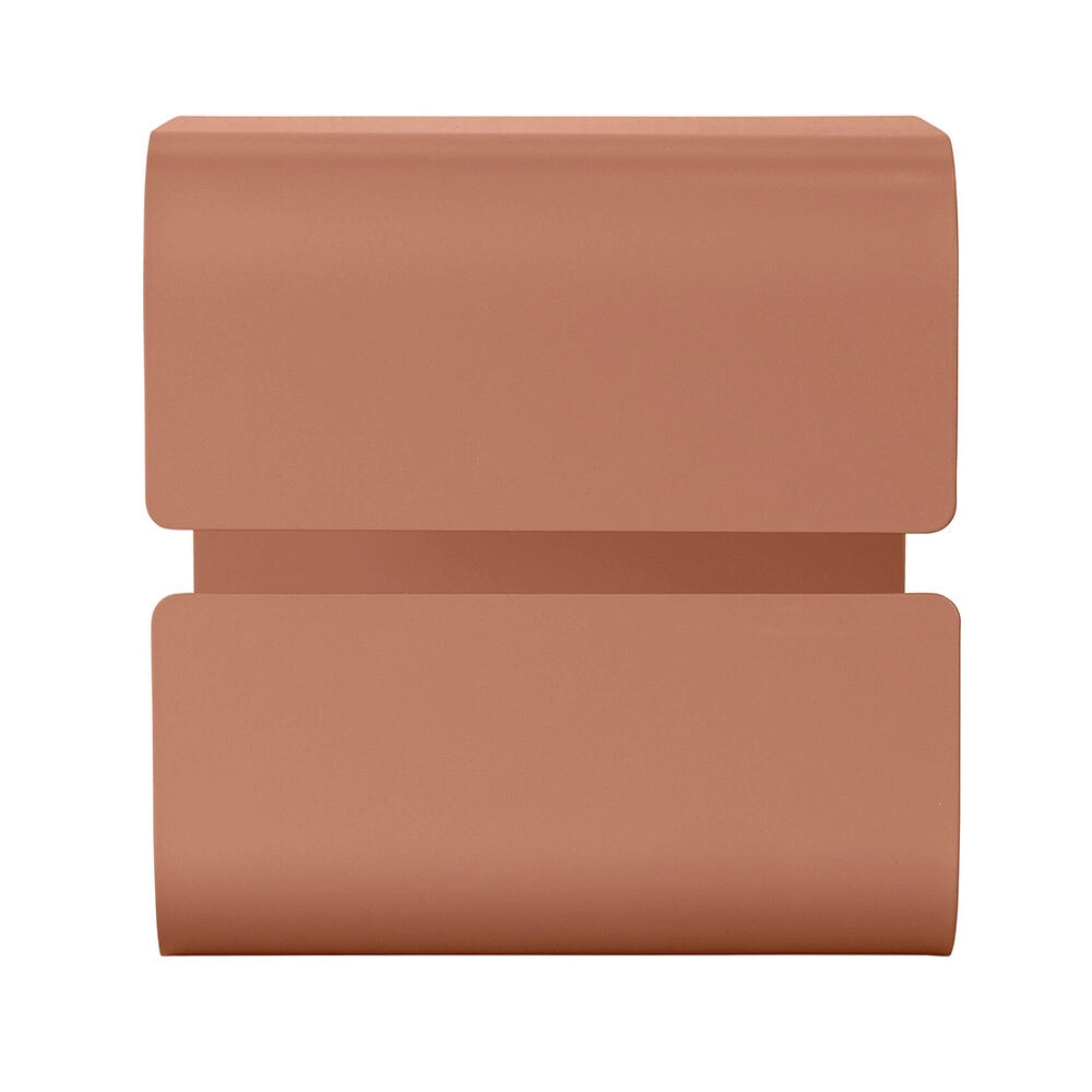 Porta rotolo bagno terracotta in acciaio senza fori Rea