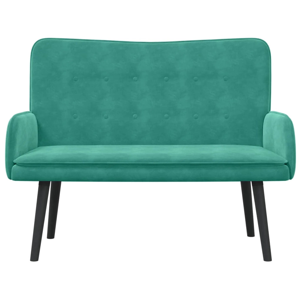 Sofa a Due Posti Turchese 115 x 61 x 87 cm Velluto 42028922