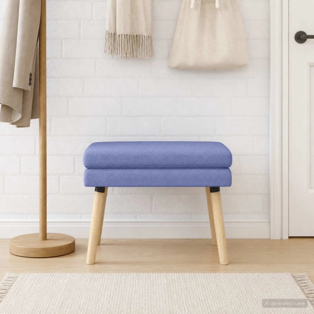 Panchina a doppio strato Blu jeans 60 x 40 x 46 cm Tessuto 42038430