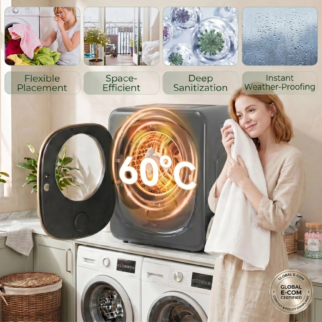 Asciugatrice per biancheria 4 kg ¨C Minimal ¨C Grigio e nero