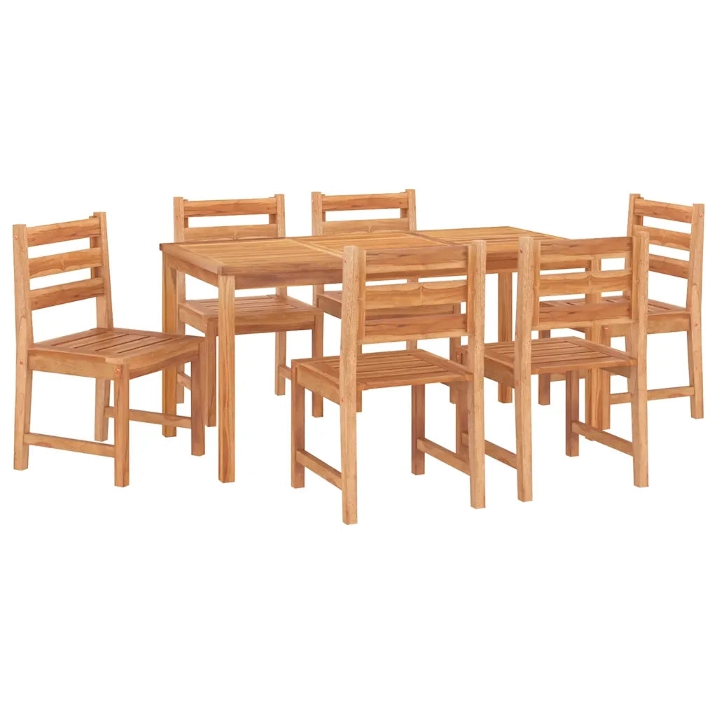 Set da Pranzo da Giardino 7 pz in Legno Massello di Teak 3157188