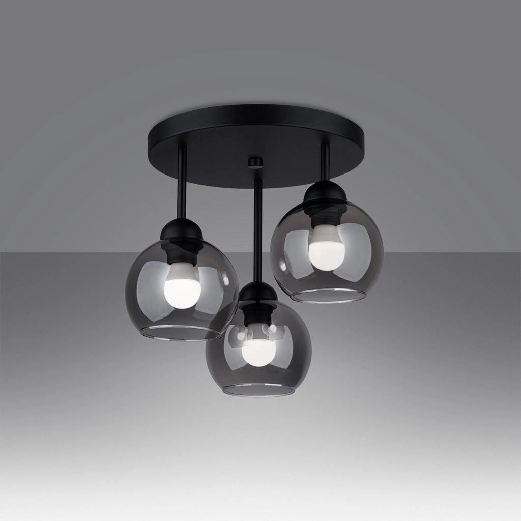 Lampadario ALINO 3 nero