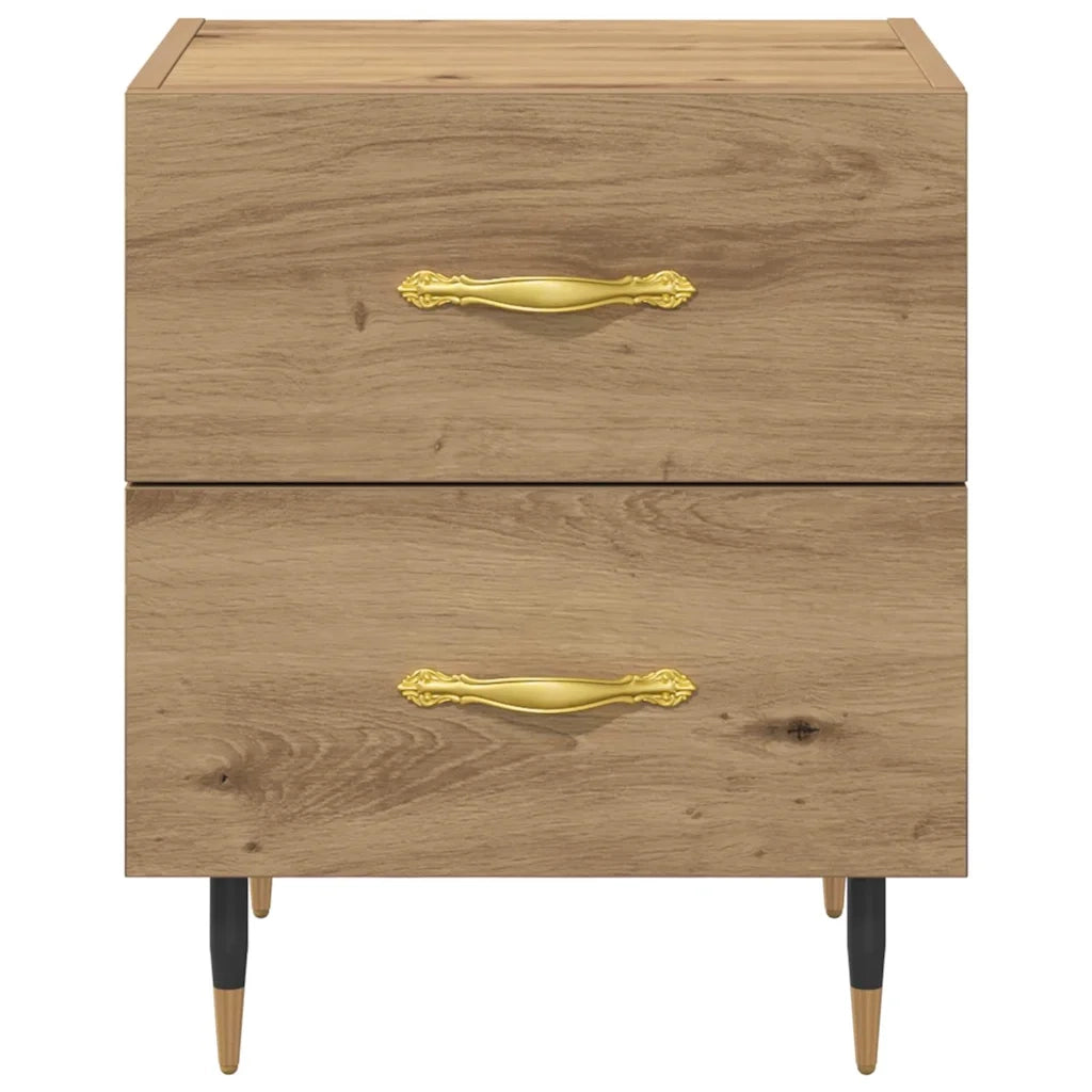 Comodino | Armadio da Notte | Mobiletto da notte Rovere artigianale 40 x 35 x 47,5 cm