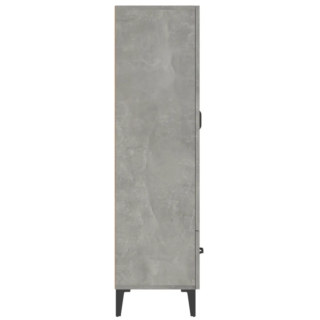 Credenza Grigio Cemento 70x31x115 cm in Legno Multistrato 812541
