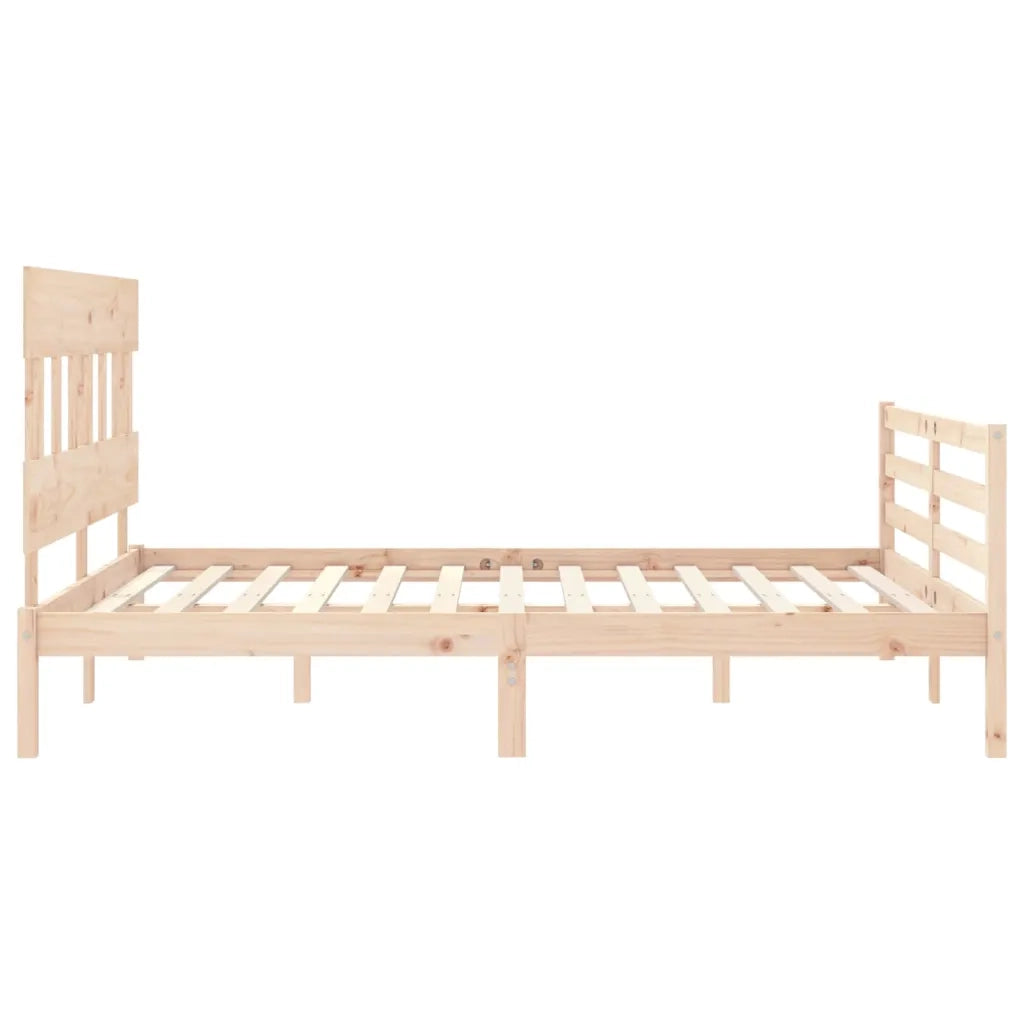 Giroletto con Testiera-Struttura Letto con testiera 160x200 cm in Legno Massello 679478