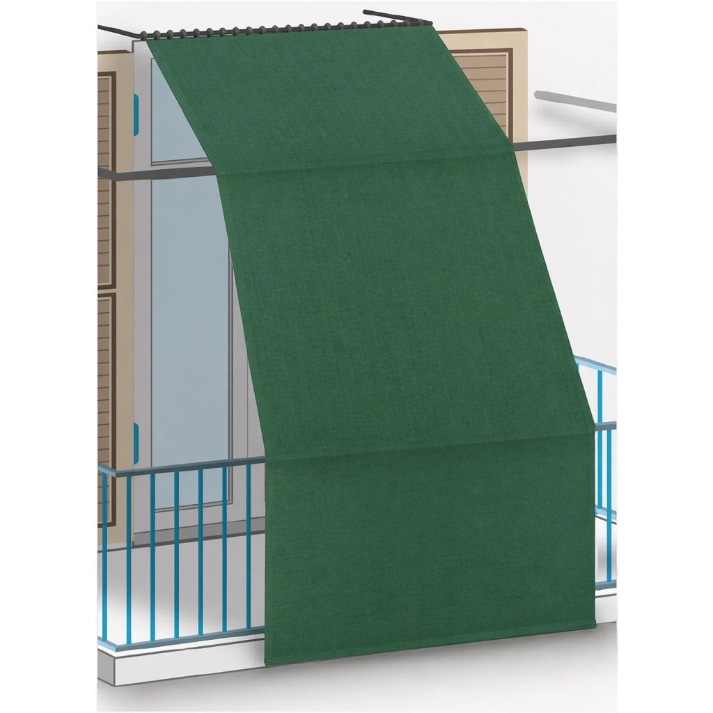 TENDA DA SOLE 140XH250CM VERDE CON ANELLI