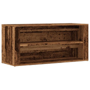 Panca portascarpe/stivali cassettiera scaffale mobiletto portaoggetti per ingresso legno di recupero 100 x 35 x 45 cm legno ingegnerizzato marrone 02_0023011