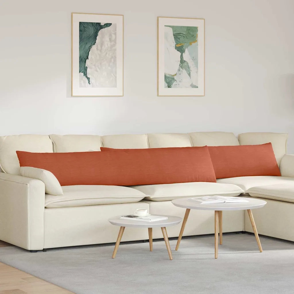 Cuscini da Divano 2 pcs Rosso Arancio 200 x 40 cm 42013910
