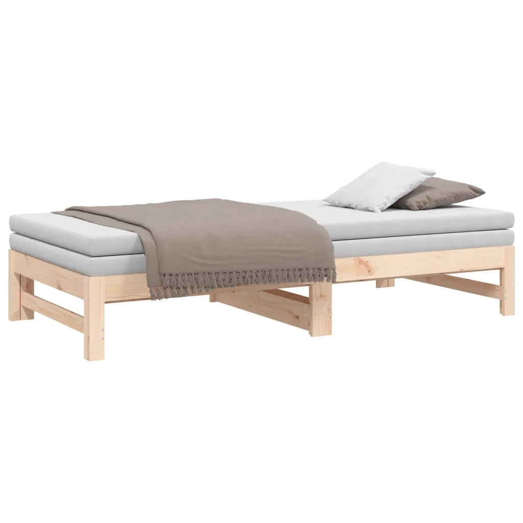 Dormeuse Estraibile 2x(75x190) cm Legno Massello di Pino 823419