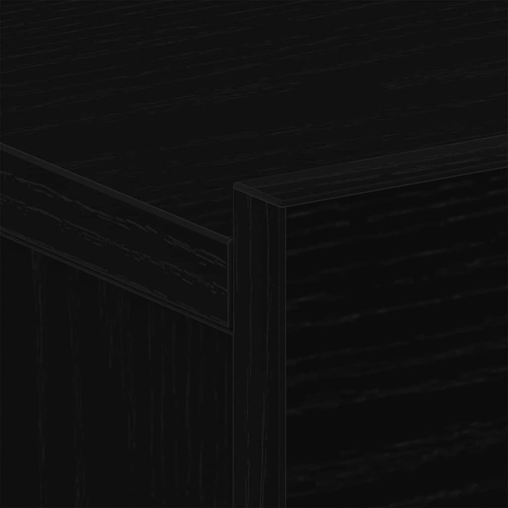 Armadio da Notte Rovere Nero 40 x 30 x 30 cm Legno multistrato 862459
