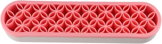 Scatola di stoccaggio multifunzionale - per cosmetici e make-up - articoli da ufficio - leggera - rosa - prodotta con silicio e plastica resistente.