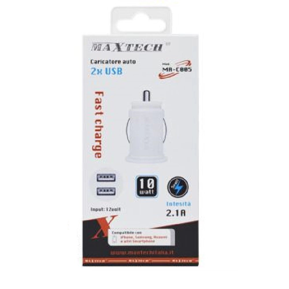 Trade Shop - Caricatore Per Auto 2 Usb Caricabatteria Presa 2.1a Ricarica Rapida 10w Ma-c005 -