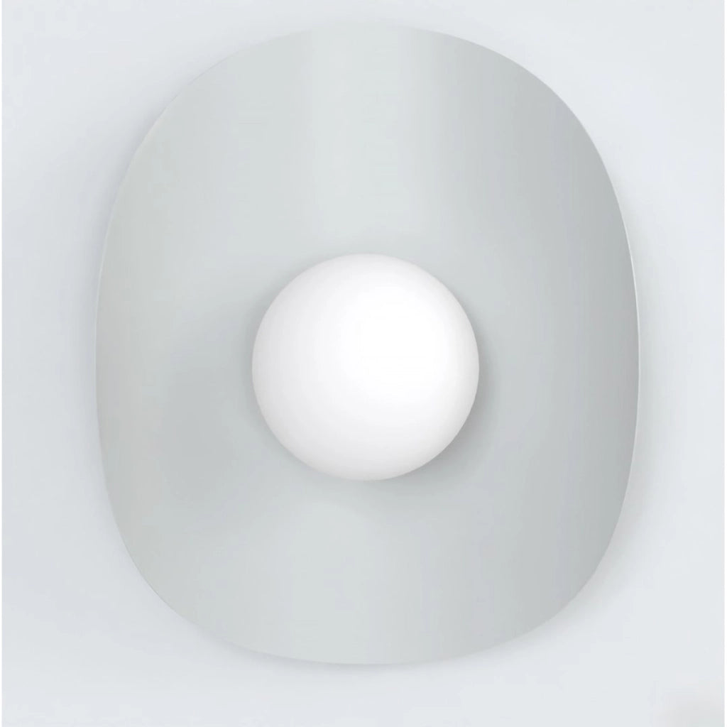 Lampada a parete Fiero in acciaio grigio