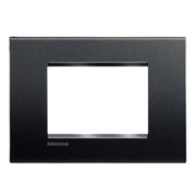 Bticino livinglight placca quadra 3 moduli in tecnopolimero *** colore antracite, numero posti 3 posti, confezione 1