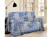 Telo Arredo Linea Pensieri Delicati In 100% Cotone Disegno Love Mountain - Singolo - Blu