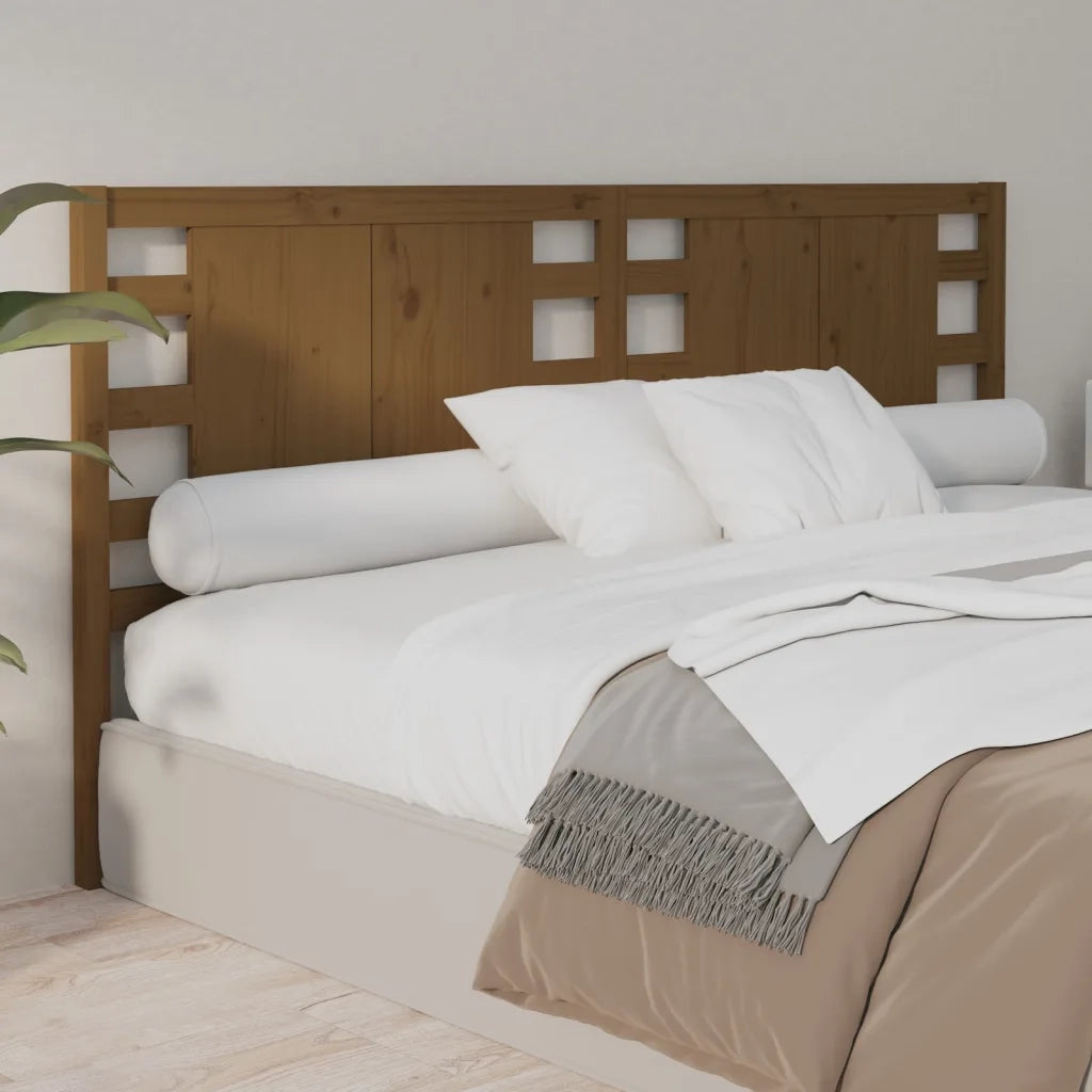 Testiera per Letto Marrone ambra 126x4x100 cm in Legno di Pino