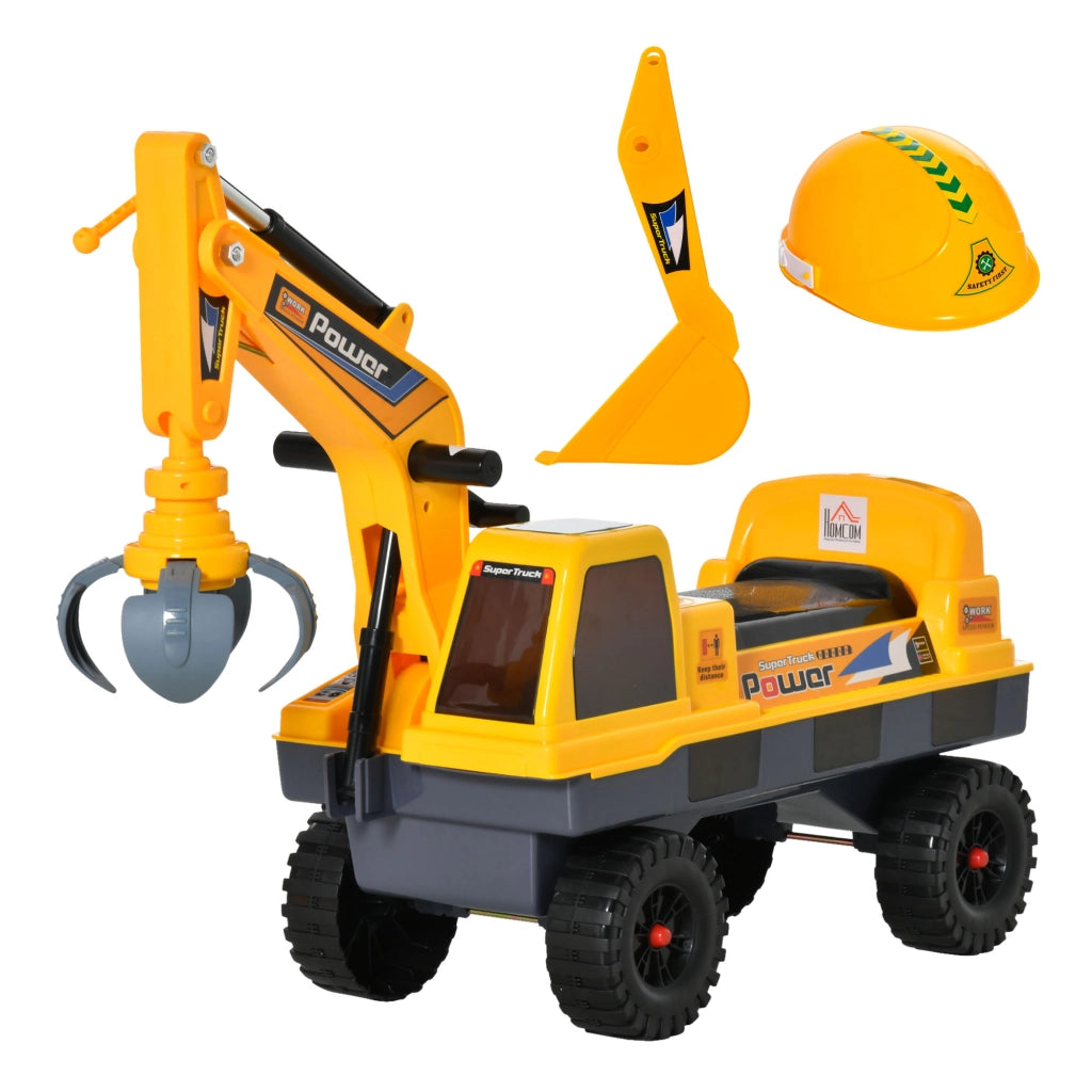 Giocattolo Ruspa 2 in 1 con Escavatore ¨C zephmum ¨C Giallo 90x28x58cm