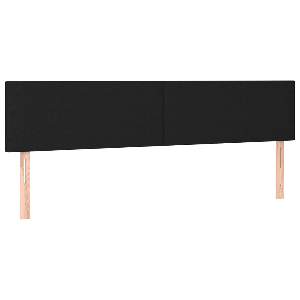 Testiera | Testata Nera 200x5x78/88 cm in Tessuto