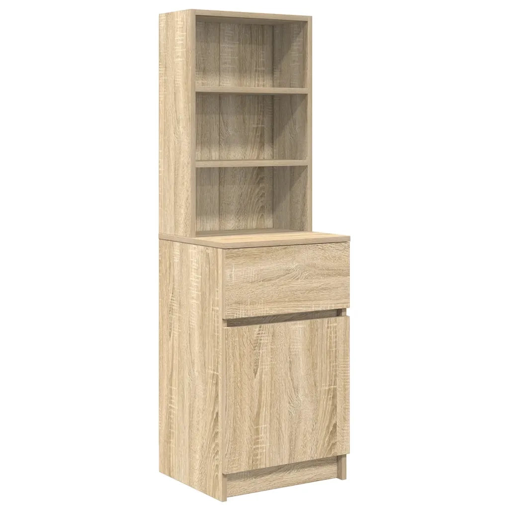 Comodino Rovere Sonoma 39x35x125 cm in Legno Multistrato 861312