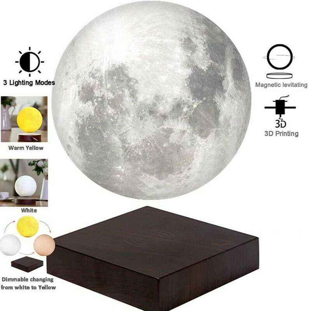 Lampada a led con luna levitante magnetica gravità cambia 3 colori luce