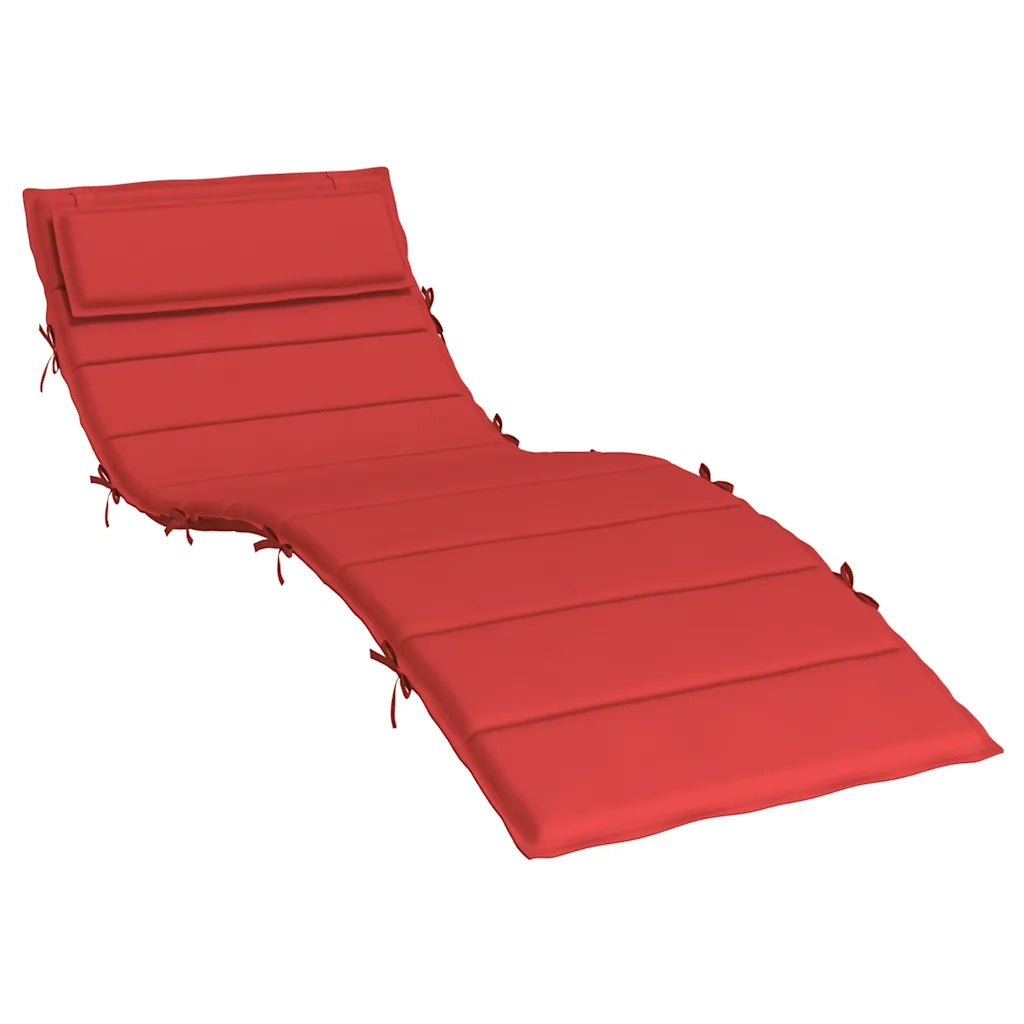 Cuscino per Lettino Rosso 180x60x4 cm in Tessuto Oxford 361858