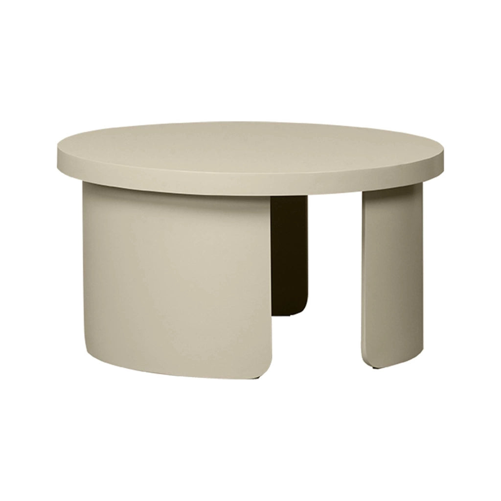 Set di 2 tavolini rotondi impilabili, beige