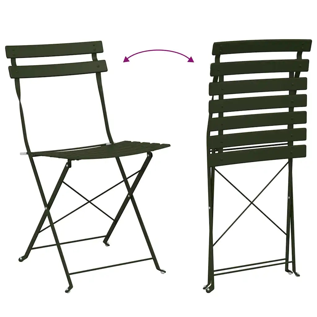 Set Bistro Pieghevole 3 pcs Foresta Acciaio 42002967