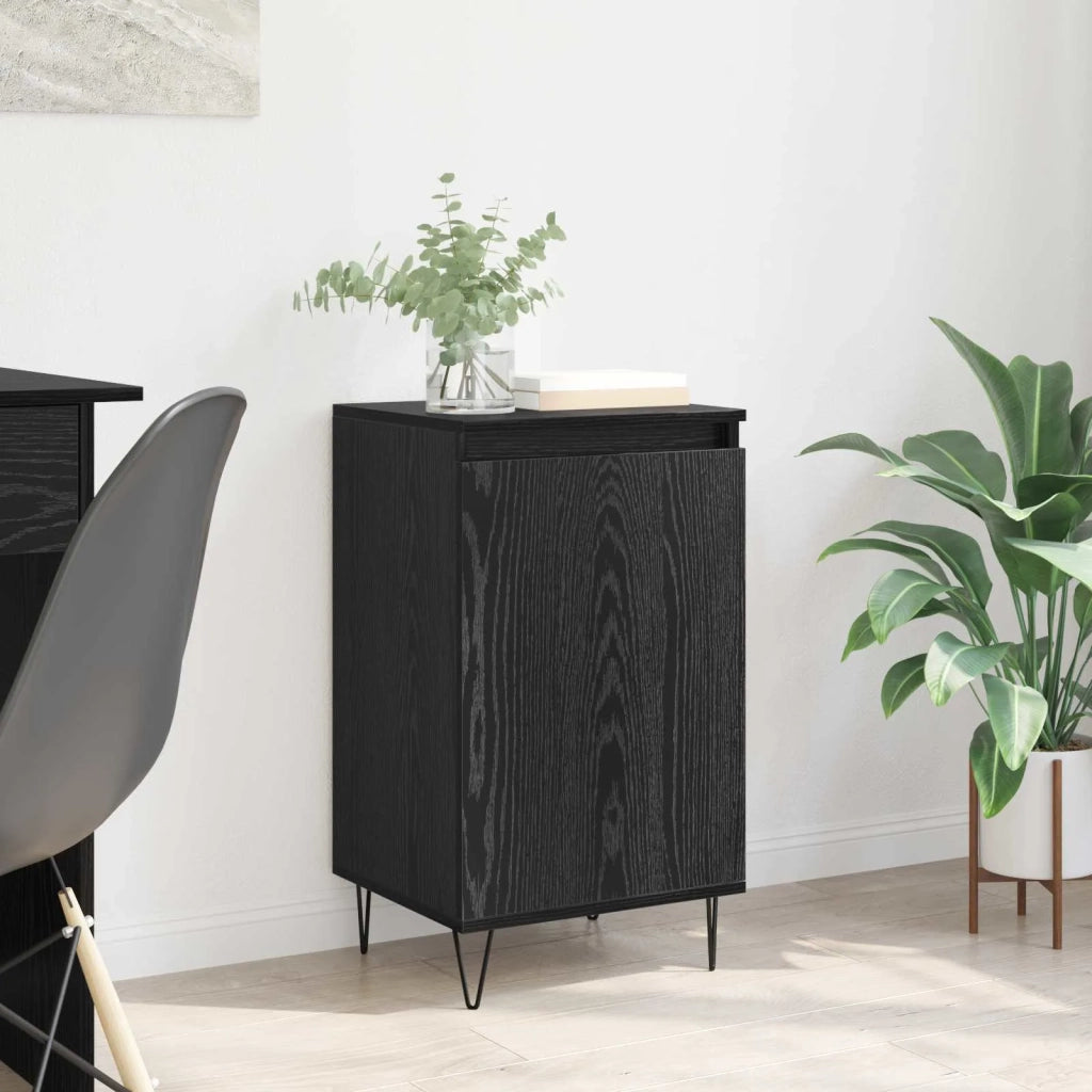 Credenza | Madia | Buffet da pranzo | Armadio da pranzo Rovere Nero 40 x 35 x 70 cm Legno multistrato