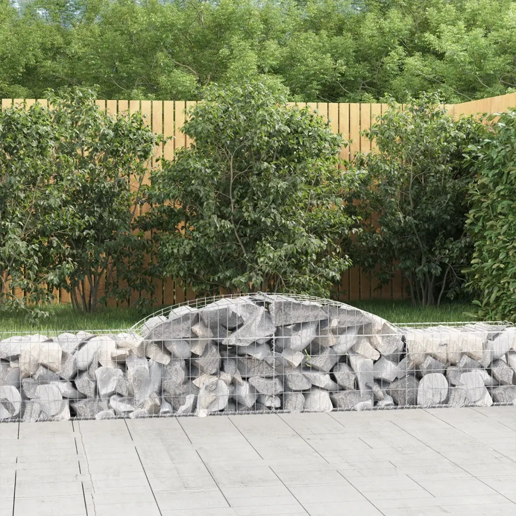 Cesti Gabbioni ad Arco 3 pz 300x50x40/60 cm Ferro Zincato 3146648