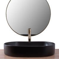 Lavabo Da Appoggio In Ceramica Rea Nadia Black Matt